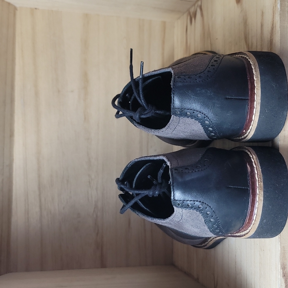 Cole Haan Mens Gray Oxford Shoes - Picture 6 of 10